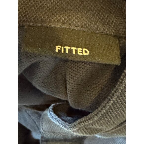 The Kooples Shirt Men XS Blue Cotton‎ Pique Logo Fitted Officer Collar Polo - Picture 10 of 12